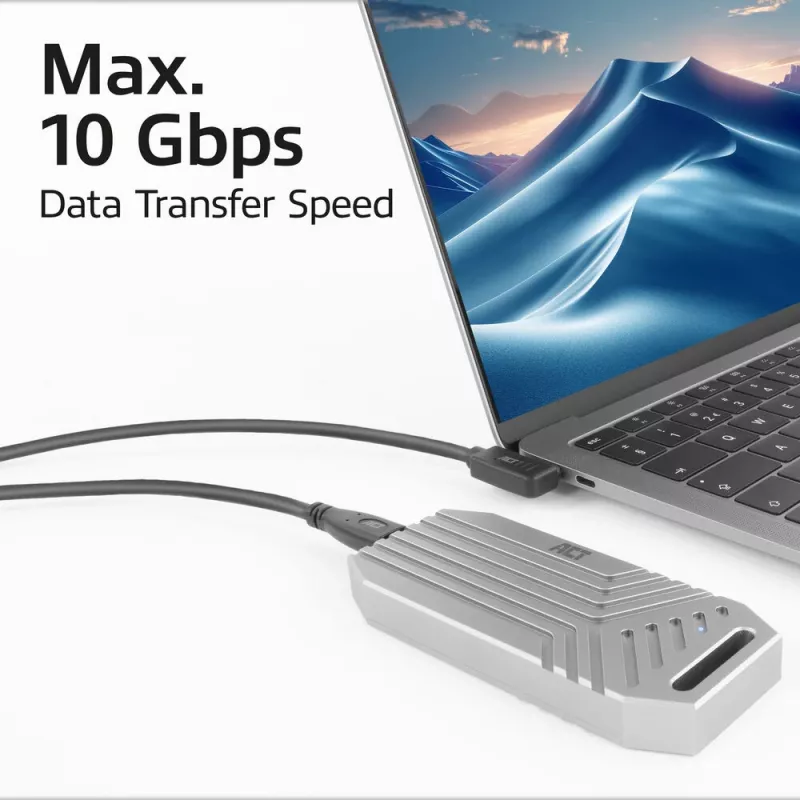 ACT USB 3.0 10Gbps 60W USB Type-C (gerade) auf USB Type-C (links/rechts abgewinkelt) Kabel, 0,5 Meter
