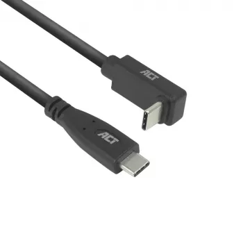 ACT USB 3.0 10Gbps 60W USB Type-C (gerade) auf USB Type-C (auf-/abwärts gewinkelt) Kabel, 2 Meter
