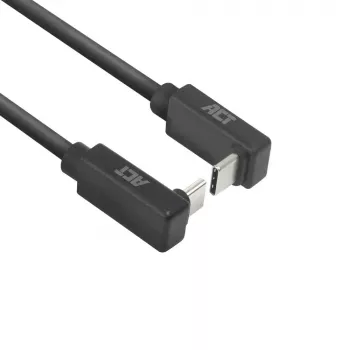 ACT USB 3.0 10Gbps 60W USB Type-C (nach oben/unten abgewinkelt) auf USB Type-C (nach oben/unten abgewinkelt) Kabel, 0,5 Meter