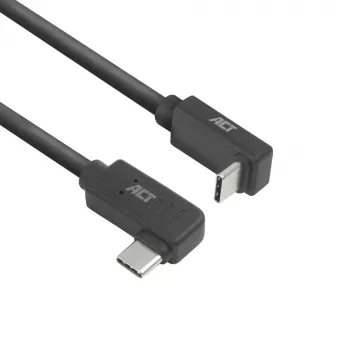 ACT USB 3.0 10 Gbit/s 60 W USB Type-C (links/rechts abgewinkelt) auf USB Type-C (up/down abgewinkelt) Kabel, 0,5 Meter