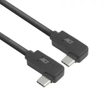 ACT USB 3.0 10 Gbit/s 60 W USB Type-C (links/rechts abgewinkelt) auf USB Type-C (links/rechts abgewinkelt) Kabel, 1 Meter