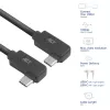 ACT USB 3.0 10 Gbit/s 60 W USB Type-C (links/rechts abgewinkelt) auf USB Type-C (links/rechts abgewinkelt) Kabel, 1 Meter