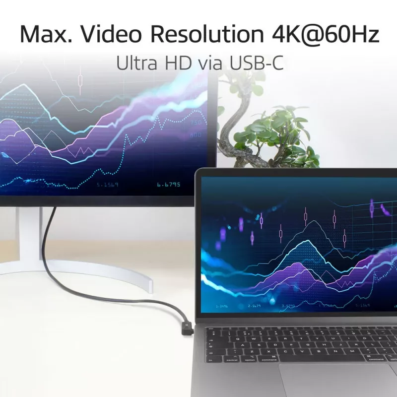 ACT USB 3.0 10Gbps 60W USB Type-C® (links/rechts gewinkelt) auf USB Type-C® (links/rechts gewinkelt) Kabel, 2 Meter
