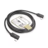 ACT USB 3.0 10Gbps 60W USB Type-C® (links/rechts gewinkelt) auf USB Type-C® (links/rechts gewinkelt) Kabel, 2 Meter