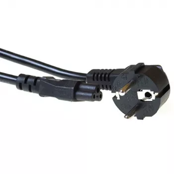 ACT Stromkabel Netzstecker CEE 7/7 Stecker (gewinkelt) - C5 schwarz 0,5 m