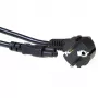 ACT Stromkabel Netzstecker CEE 7/7 Stecker (gewinkelt) - C5 schwarz 0,5 m