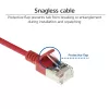 ACT Rot 1 Meter LSZH U/FTP CAT6A Datacenter-Slimline-Patchkabel Rastnasenschutz mit RJ45-Steckern
