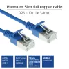 ACT Blau 1 Meter LSZH U/FTP CAT6A Datacenter-Slimline-Patchkabel rastnasenfrei mit RJ45-Steckern