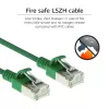 ACT Grün 1 m LSZH U/FTP CAT6A Datacenter Slimline Patchkabel, rastnasenfrei, mit RJ45-Steckern