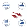 ACT rot 1 Meter LSZH U/UTP CAT6 Rechenzentrum Slimline Patchkabel rastnasenfrei mit RJ45-Steckern