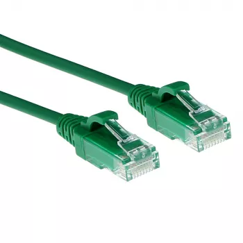 ACT Grün 2 Meter LSZH U/UTP CAT6 Datacenter Slimline Patchkabel mit RJ45-Steckern
