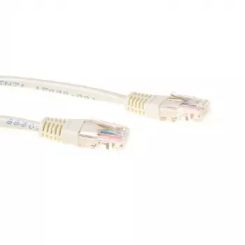 ACT Elfenbein 2 Meter U/UTP CAT5E Patchkabel mit RJ45-Steckern