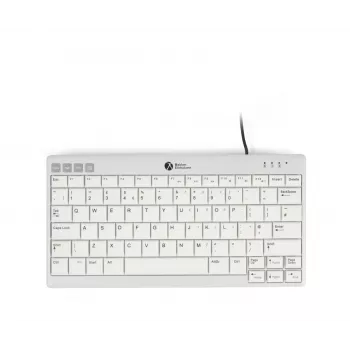 BakkerElkhuizen UltraBoard 950 V2 US Qwerty, kabelgebunden, USB, Scissor-Tastenschalter, QWERTY, Dunkelgrau, Hellgrau