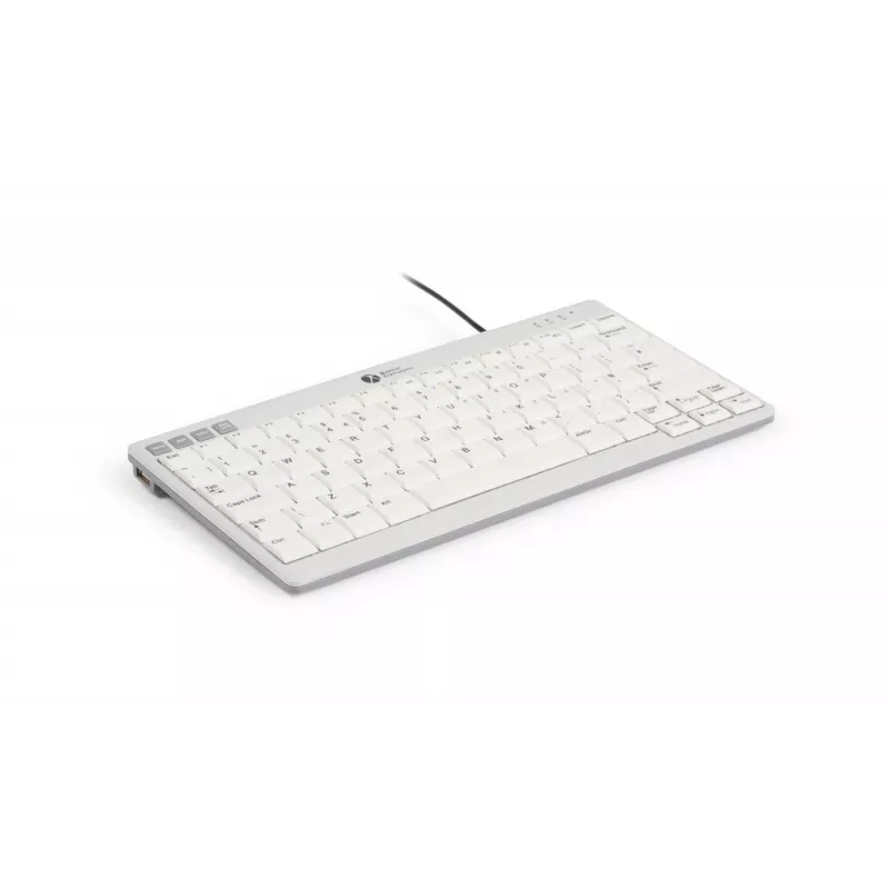 BakkerElkhuizen UltraBoard 950 V2 US Qwerty, kabelgebunden, USB, Scissor-Tastenschalter, QWERTY, Dunkelgrau, Hellgrau
