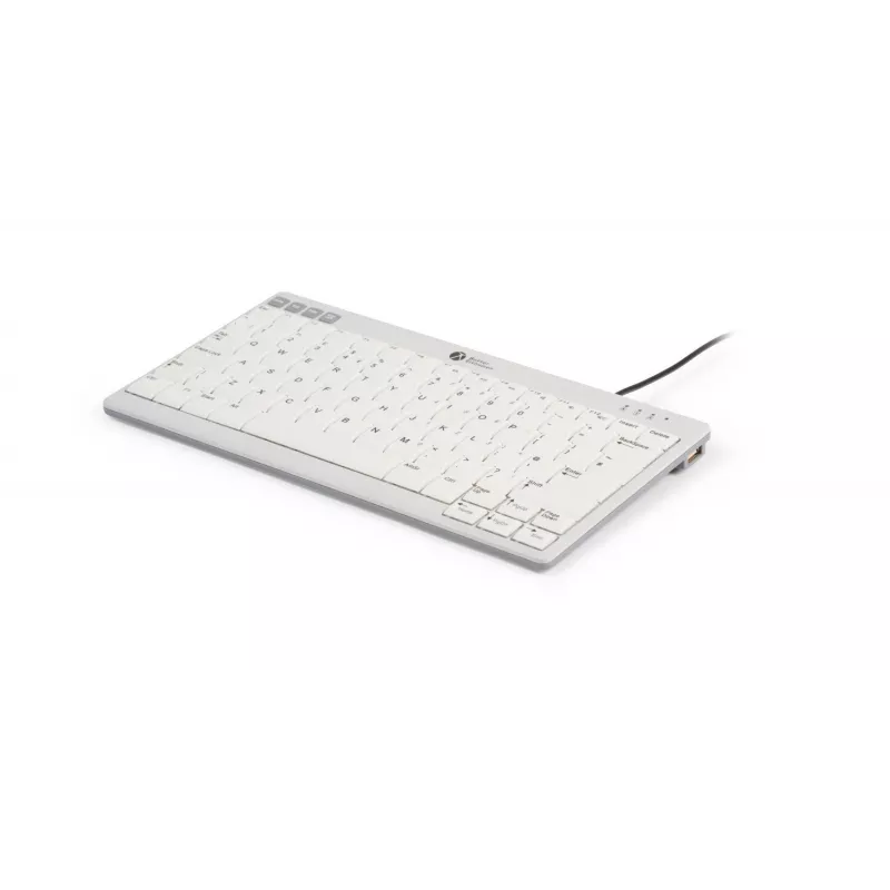 BakkerElkhuizen UltraBoard 950 V2 US Qwerty, kabelgebunden, USB, Scissor-Tastenschalter, QWERTY, Dunkelgrau, Hellgrau