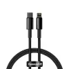 Kabel Baseus Tungsten Gold 1 m Schwarz Lightning auf USB C
