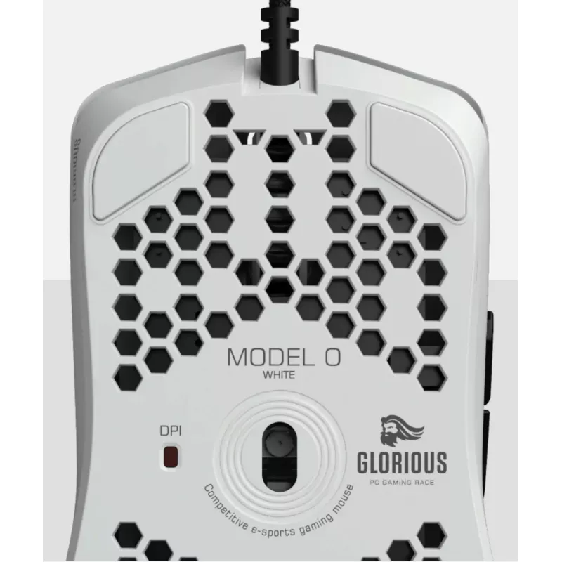 Glorious Gaming Glorious Model O Maus Regular (Weiß), Rechtshändig, Optisch, USB Typ-A, 12000 DPI, Weiß