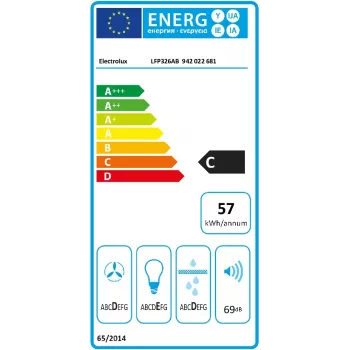 Einbau-Dunstabzugshaube Electrolux Serie 300 LFP326AB, LED, 57 dB