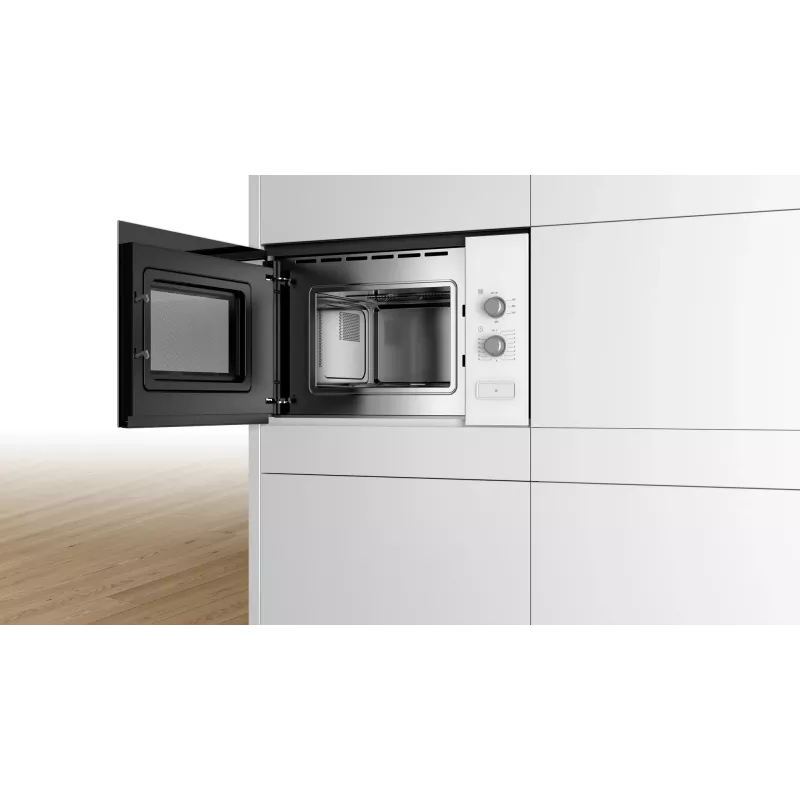 Einbau-Mikrowelle Bosch Serie 4 BFL520MW0 – 20 L, 800 W, weiß