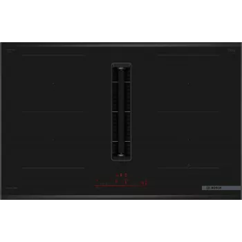 Bosch Serie 6 PVQ895H26E Kochfeld Schwarz Integriert 80 cm Zonen-Induktionskochfeld 4 Zone(n) Integrierte Dunstabzugshaube
