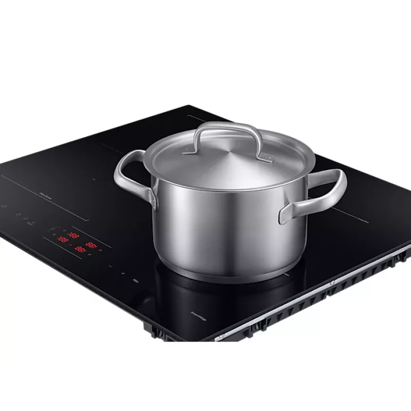 Samsung NZ8500BM Einbau-Induktionskochfeld mit Zonen, Schwarz, 4 Kochzonen, Touch-Bedienung, Frontbedienung, 590×520×48 mm