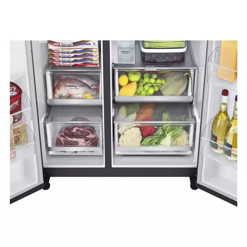 LG InstaView ™ ThinQ™ GSXV91MCAE American Kühl-Gefrierkombination 635 L