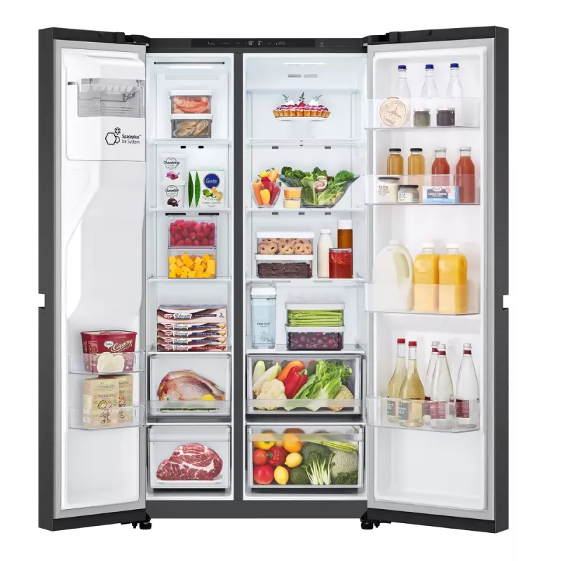 LG GSLC41EPPE Side-by-Side-Kühlschrank freistehend 641 L Schwarz