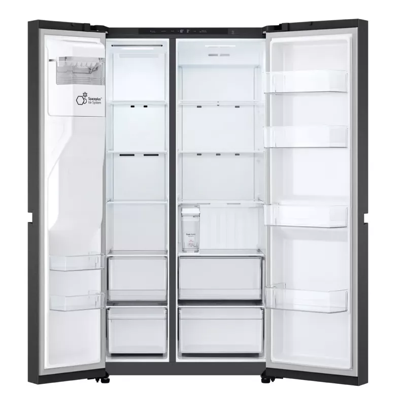 LG GSLC41EPPE Side-by-Side-Kühlschrank freistehend 641 L Schwarz