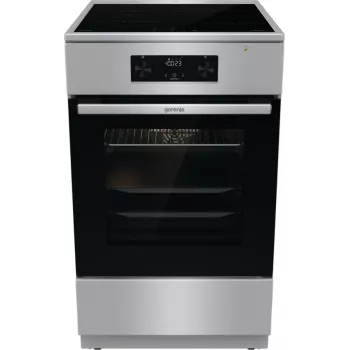 Gorenje 740742 Herd Freistehender Herd Elektroherd Zoneninduktion Schwarz, Edelstahl