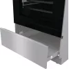 Gorenje GEIT5C61XPG freistehender Elektroherd mit Induktionskochfeld, 4 Kochzonen, 70-l-Backofen, katalytische Reinigung, 50 cm, Edelstahl