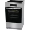 Gorenje GEIT5C61XPG freistehender Elektroherd mit Induktionskochfeld, 4 Kochzonen, 70-l-Backofen, katalytische Reinigung, 50 cm, Edelstahl