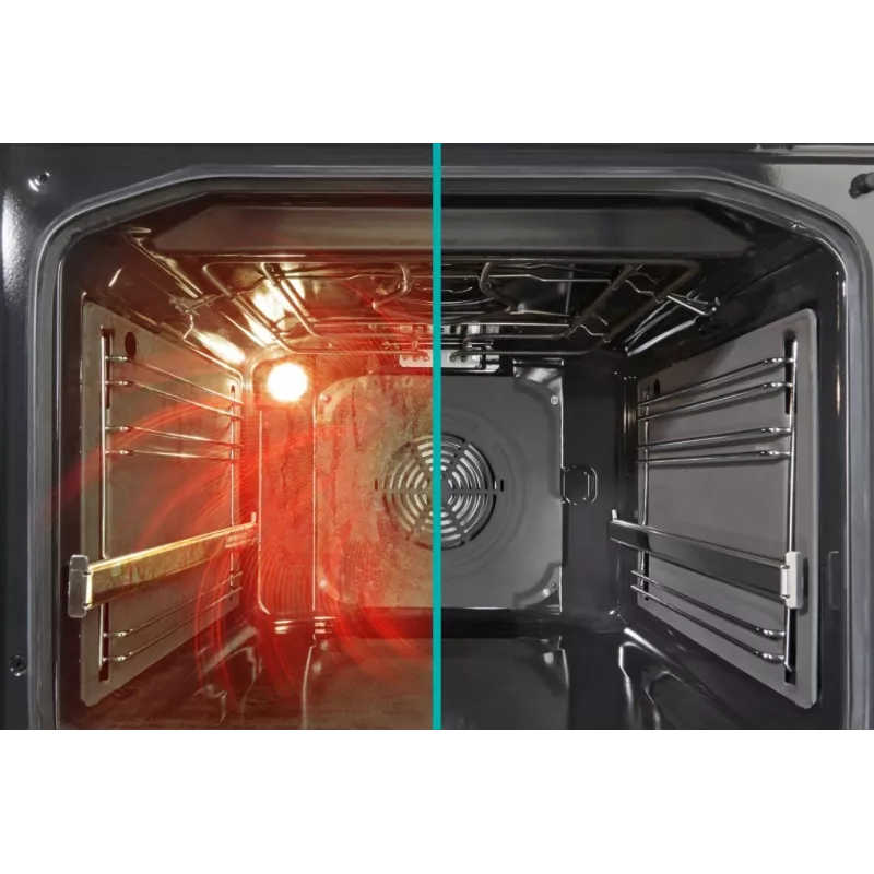 Gorenje GEIT5C61XPG freistehender Elektroherd mit Induktionskochfeld, 4 Kochzonen, 70-l-Backofen, katalytische Reinigung, 50 cm, Edelstahl