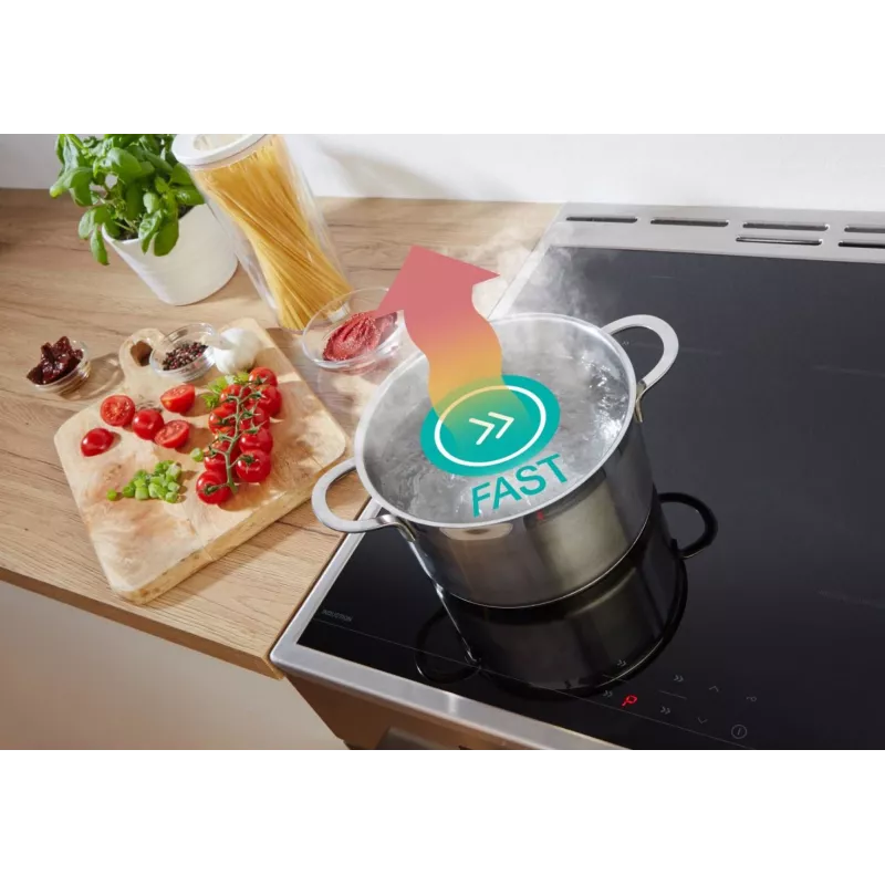 Gorenje GEIT5C61XPG freistehender Elektroherd mit Induktionskochfeld, 4 Kochzonen, 70-l-Backofen, katalytische Reinigung, 50 cm, Edelstahl