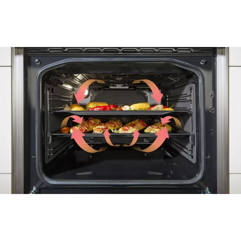 Gorenje GEIT5C61XPG freistehender Elektroherd mit Induktionskochfeld, 4 Kochzonen, 70-l-Backofen, katalytische Reinigung, 50 cm, Edelstahl