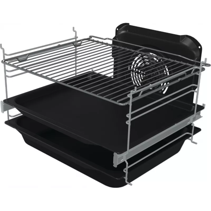 Gorenje GEIT5C61XPG freistehender Elektroherd mit Induktionskochfeld, 4 Kochzonen, 70-l-Backofen, katalytische Reinigung, 50 cm, Edelstahl