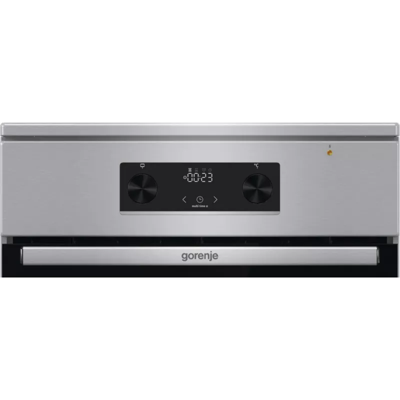 Gorenje GEIT5C61XPG freistehender Elektroherd mit Induktionskochfeld, 4 Kochzonen, 70-l-Backofen, katalytische Reinigung, 50 cm, Edelstahl