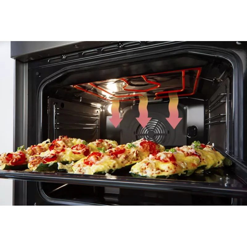 Gorenje GEIT5C61XPG freistehender Elektroherd mit Induktionskochfeld, 4 Kochzonen, 70-l-Backofen, katalytische Reinigung, 50 cm, Edelstahl