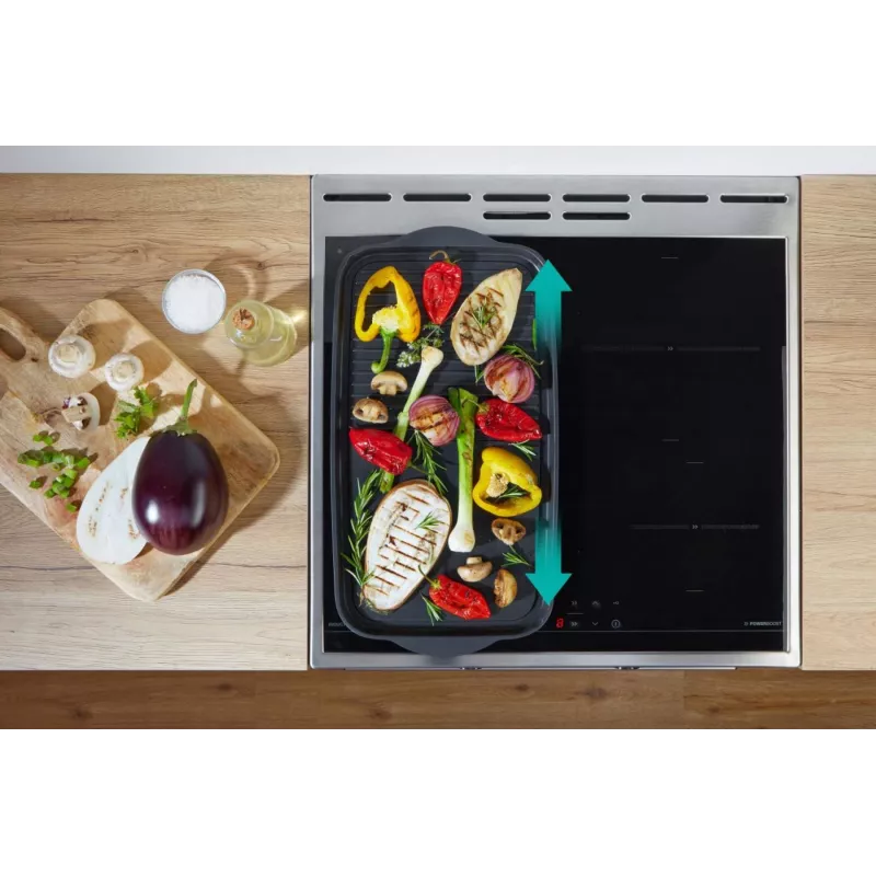 Gorenje GEIT5C61XPG freistehender Elektroherd mit Induktionskochfeld, 4 Kochzonen, 70-l-Backofen, katalytische Reinigung, 50 cm, Edelstahl
