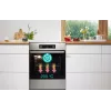 Gorenje GEIT5C61XPG freistehender Elektroherd mit Induktionskochfeld, 4 Kochzonen, 70-l-Backofen, katalytische Reinigung, 50 cm, Edelstahl