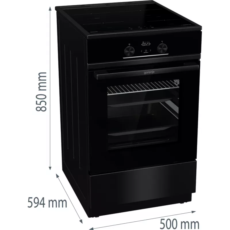 Gorenje GEIT5C60BPG Freistehender Herd Elektro-Keramikkochfeld Schwarz