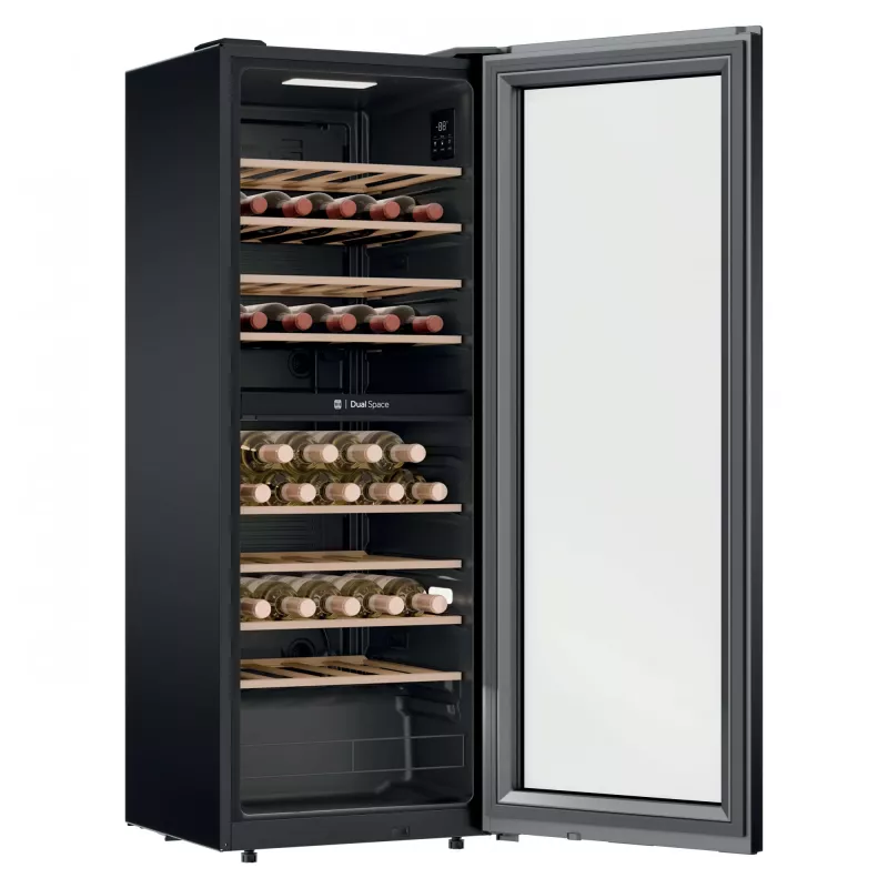 Candy CNWQ4G56G2 Kompressor-Weinkühler freistehend Schwarz 56 Flaschen