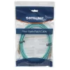 Intellinet Glasfaser-Patchkabel, OM3, LC/LC, 2 m, Aqua, Duplex, Multimode, 50/125 µm, LSZH, Faser, Lebenslange Garantie