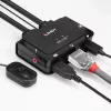 Lindy 2 Port HDMI 4K30, USB 2.0 und Audio Kabel KVM Switch, 1920 x 1080 Pixel, Schwarz