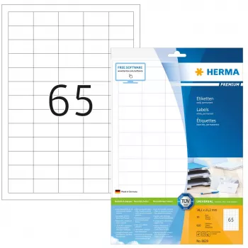 Selbstklebendes Druckeretikett HERMA Labels Premium A4 38,1 x 21,2 mm
