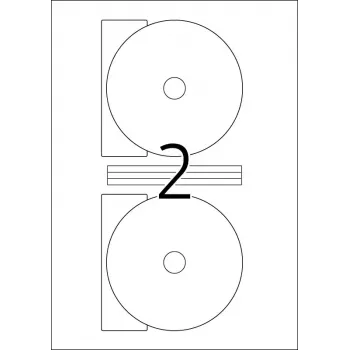 Selbstklebendes Druckeretikett HERMA CD-Etiketten Maxi A4 Ø 116 mm