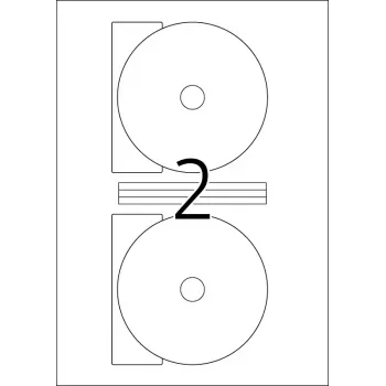 Selbstklebende Druckeretiketten HERMA CD-Etiketten Maxi A4 Ø 116 mm