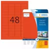 Selbstklebende Druckeretiketten HERMA Coloured Labels A4 45,7x21,2 mm rot