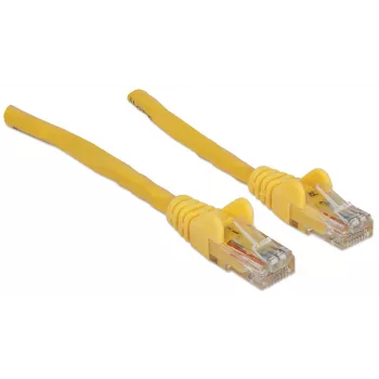 Intellinet Netzwerk-Patchkabel, Cat6, 3 m, Gelb, CCA, U/UTP, PVC, RJ45, vergoldete Kontakte, rastnasenfreier Knickschutz, mit Tülle, lebenslange Garantie