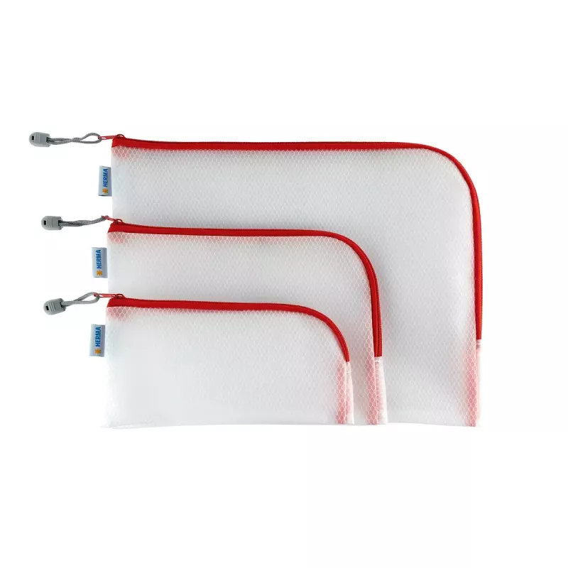 Federmäppchen HERMA 20002 Hart EVA Rot Transparent 110x230mm