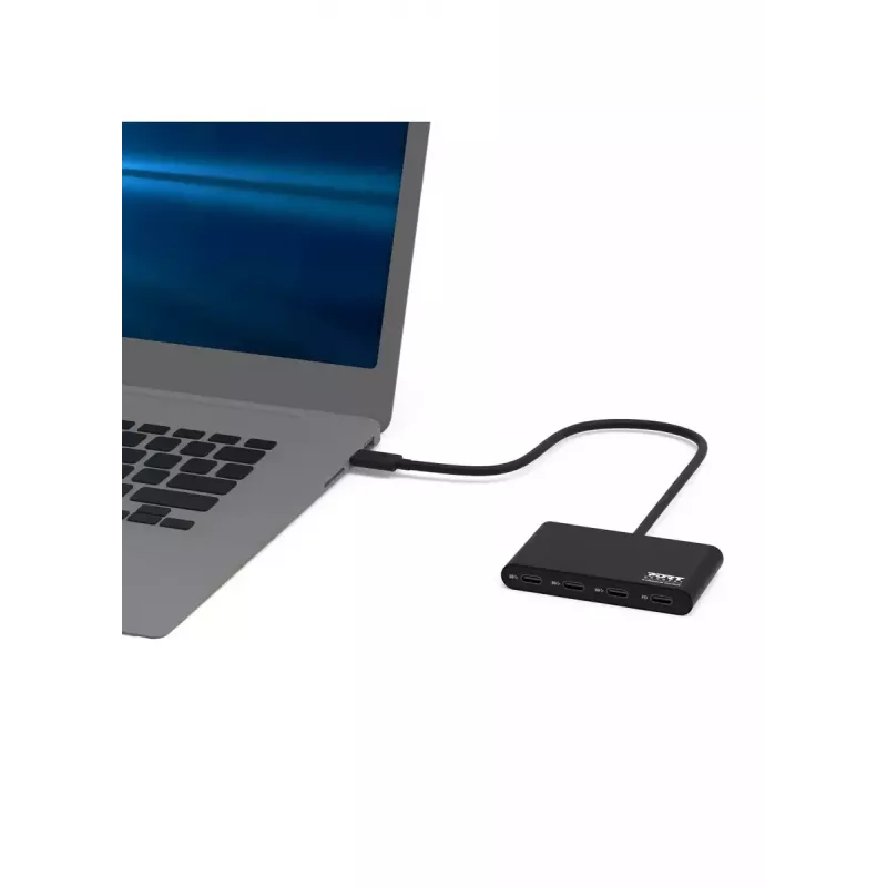 USB Hub Port Designs 900147 USB Type-C 5000 Mbit/s Schwarz